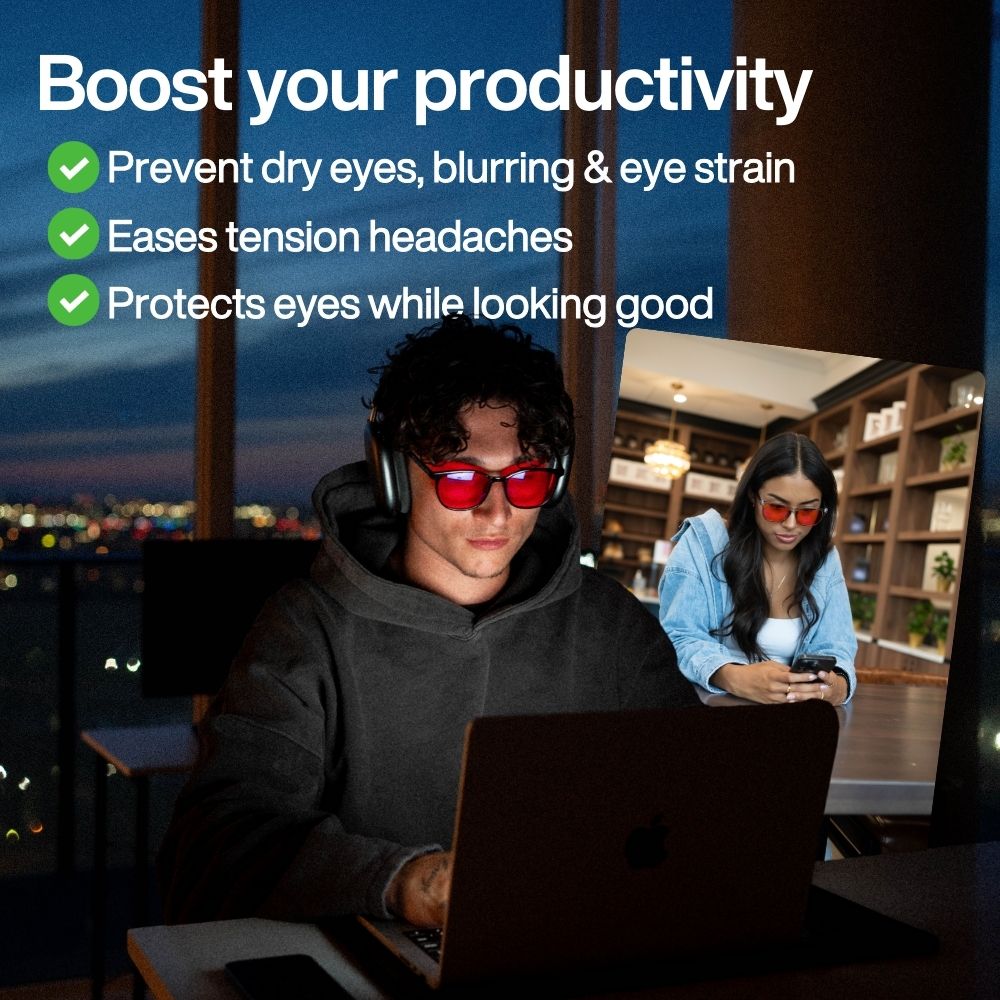 Flow State™ Unisex Red Lens Blue Light Glasses